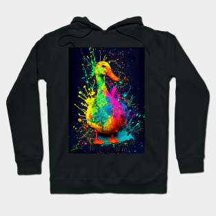 Splatter Paint Duck Hoodie